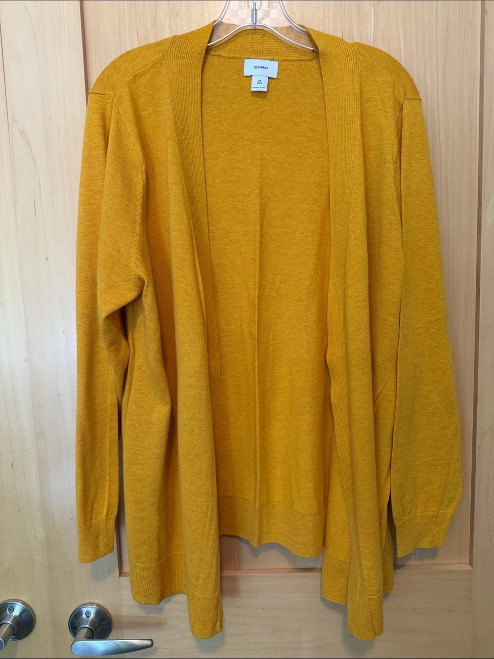 Old Navy Women's Open-Front Mustard Yellow Cardigan